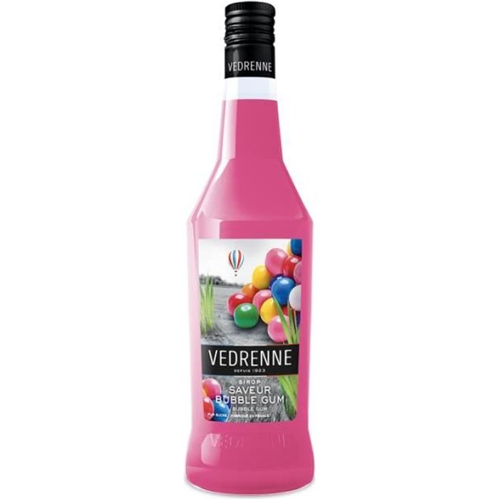 Sirop de Bubble Gum VEDRENNE - 70cl - Gourmand et éclatant