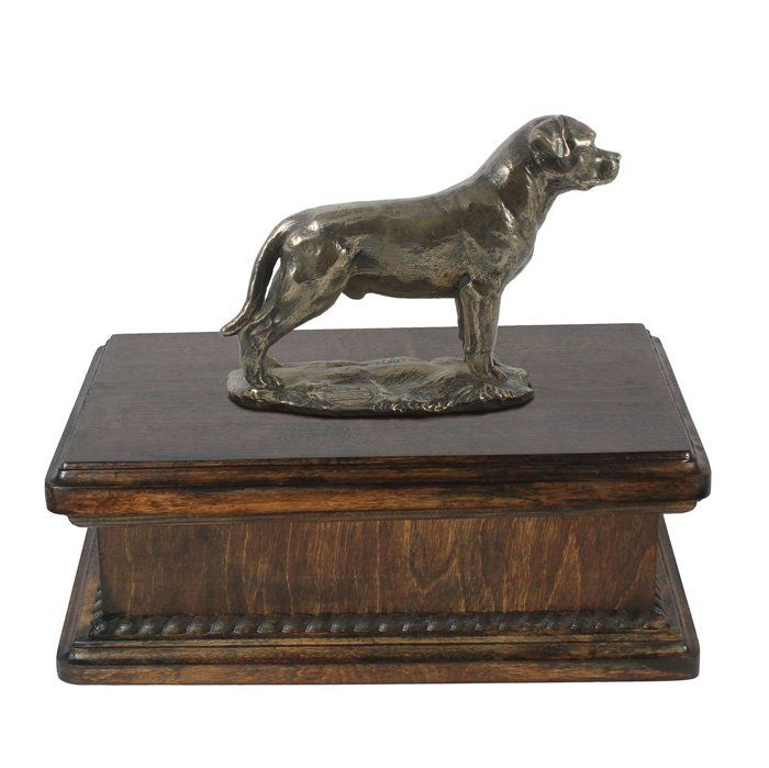 Meilleurs prix pour Urne commémorative personnalisée pour cendres de chien - ART-DOG - 245x29x21cm - 5L - Rottweiler II