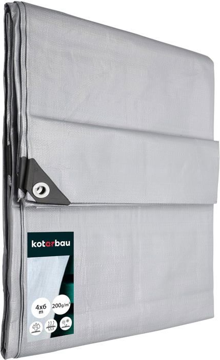 Lot De Bâches Artisanales En Polyester Imperméable - Taille Environ 6x4 Mètres - Blanc - Occasion