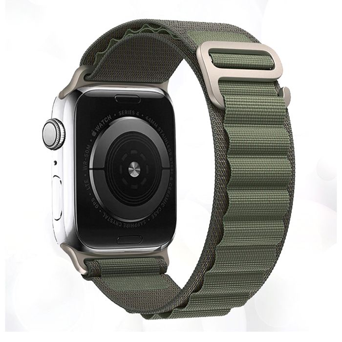 Bracelet De Montre Vert 20mm - Entre-cornes 16mm, Boucle Argentée - Neuf