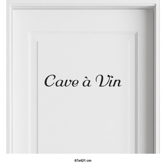 Sticker Mural - Lumaléa - Cave à vin - Noir - 67x421 cm - Stickers Muraux