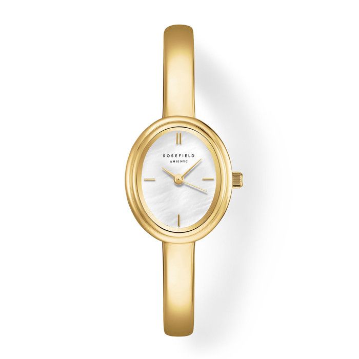 Montre femme - ROSEFIELD - Studio Edition 6 - Boîtier ovale doré - Bracelet acier - Cadran nacré