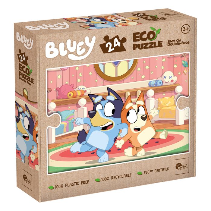 Puzzle Écologique - LISCIANIGIOCHI - ECO-PUZZLE 24 PCS - Double Face - Activité Coloriante - À partir de 3 ans