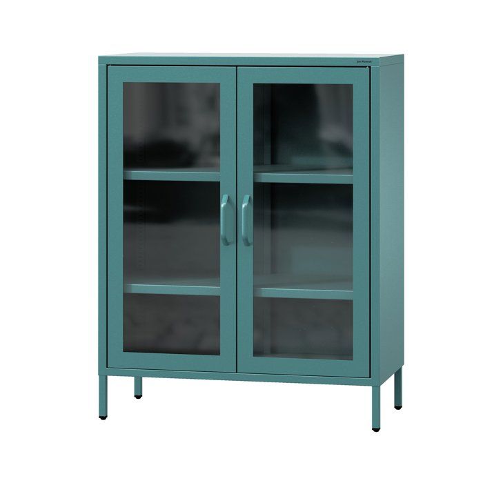 Vitrine en verre GINA 800 x 1015 x 400 mm Modern: turquoise