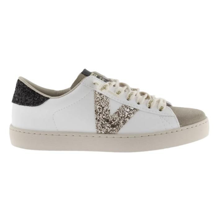 Victoria VICTORIA - Baskets BERLIN - blanche pailletée - Blanc - 40 - Chaussures Femme