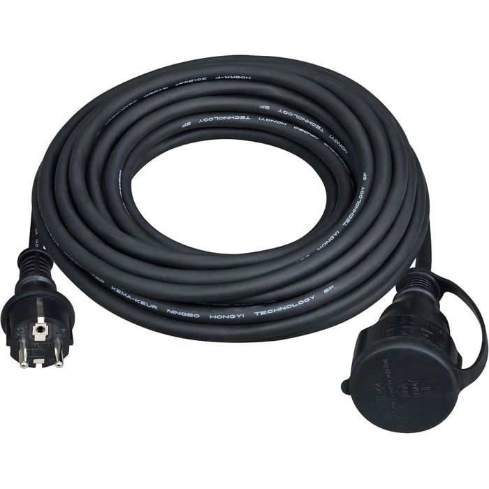 EXF1016RN7251IP-PX Rallonge électrique 3000 W 230 V Noir 10 m