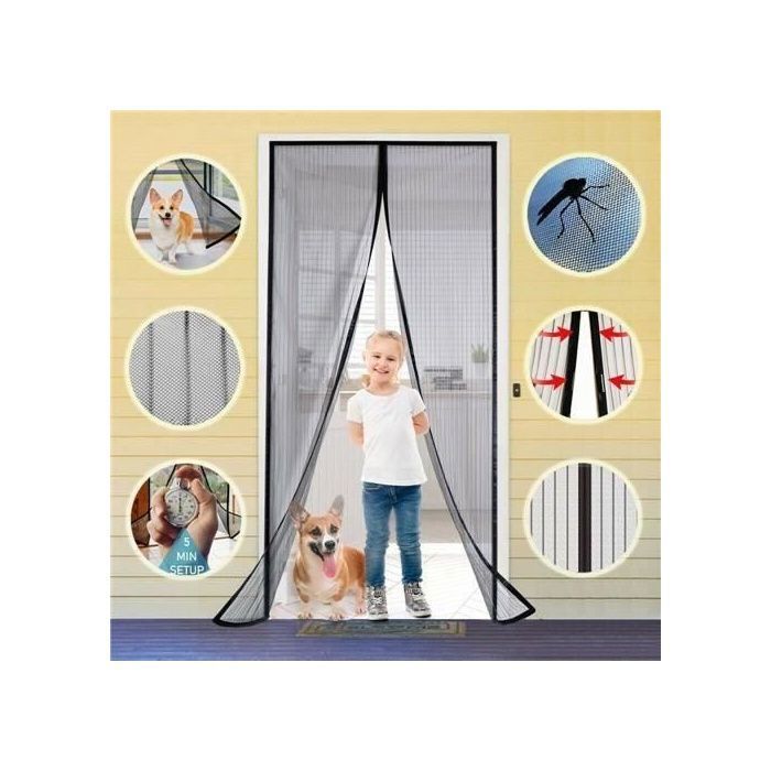 Moustiquaire Porte Fenetre Magnetique 150 X 265 Cm