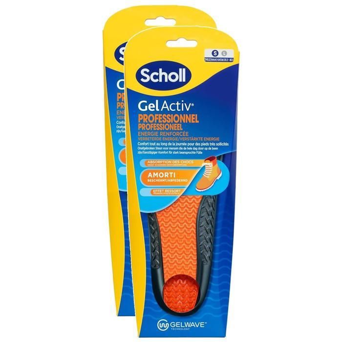 SCHOLL Lot de 2 Paires de Semelles GelActiv Femmes Professionnels