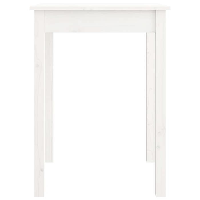 HTG@ Table de cuisine seule - Meuble de cuisine - Blanc 55x55x75 cm - Bois massif de pin ##064