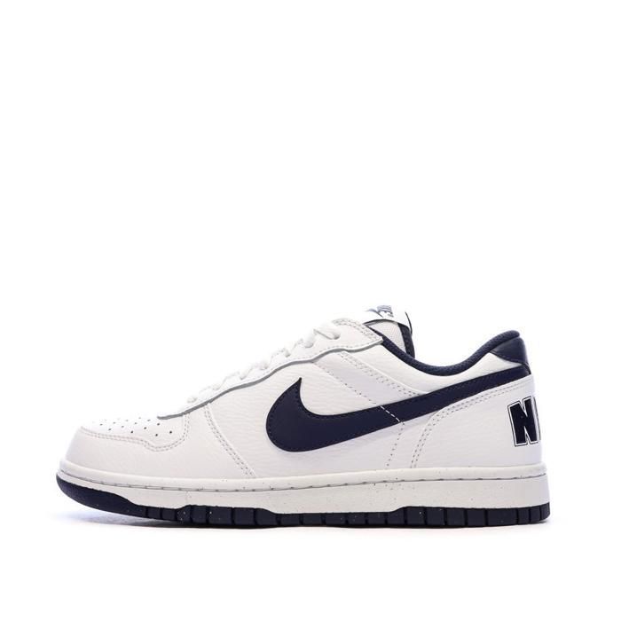 Nike Baskets Blanches/Marines Homme Nike Big Nike Low