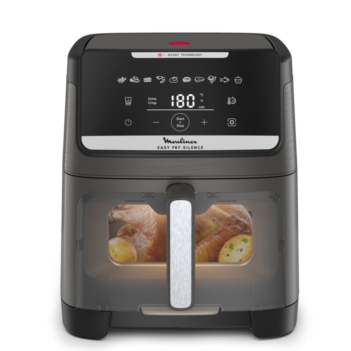 Moulinex Easy Fry Silence 7 le air fryer le plus silencieux Jusquà 8 personnes Façade amovible Fenêtre de visualisation