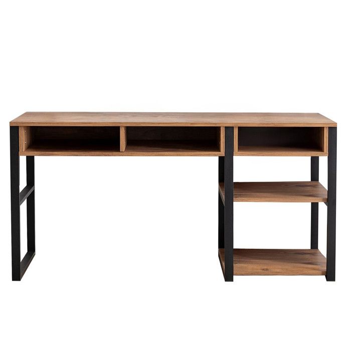 Bureau en bois Emro - 150 x 58 x 75 cm - Marron