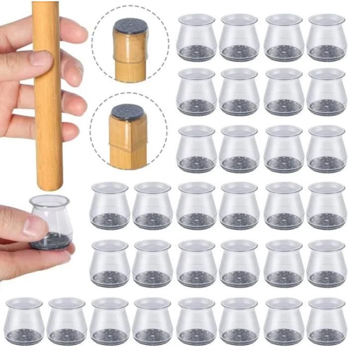NEW 32 Pcs Protection Pied de ChaisePetit protège Pied de Chaise (Fit:23-32 mm) gris PIED DE MEUBLE