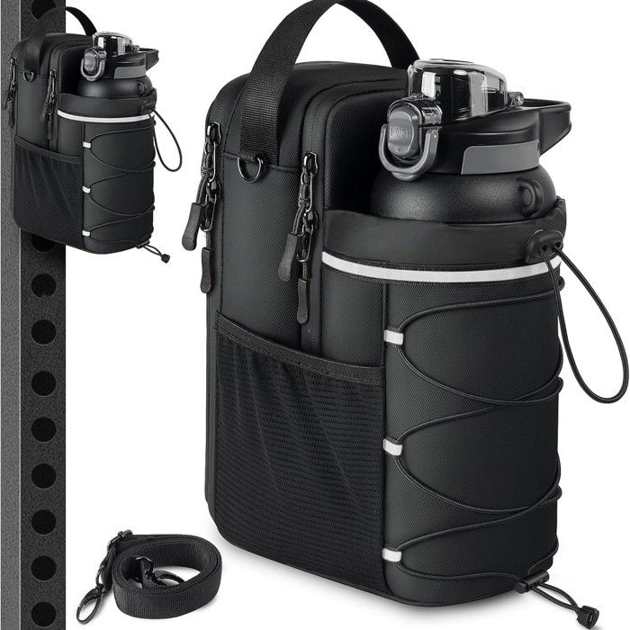 Pochette magnétique pour bouteille deau — Sac à gourde grande capacité pour fitness et activités de plein air