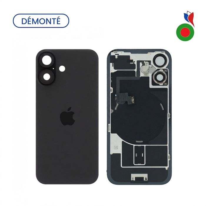 Vitre Arriere avec MagSafe - iPhone 16 NOIR (Original Demonte) - Grade A