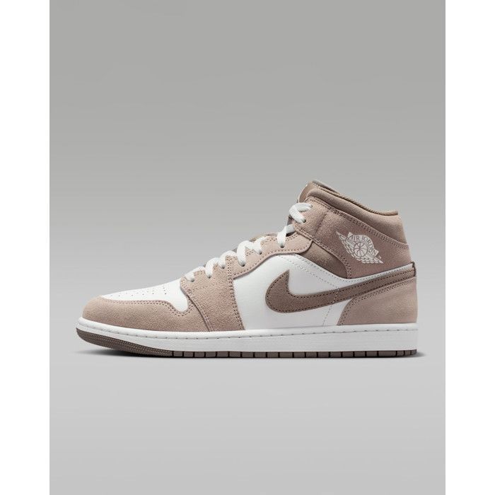 Baskets Homme Nike Air Jordan 1 Mid Marron/Blanc