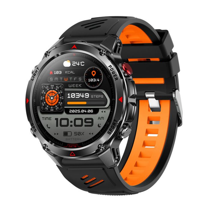 Montre connectée sport extérieur GPS autonome écran 1 46 pouces batterie 540mAh lampe LED appel bluetooth étanche
