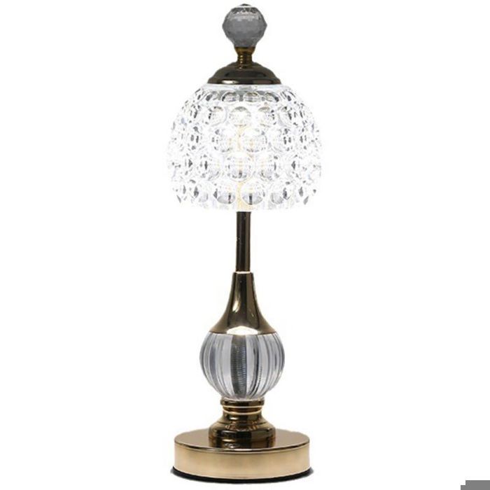 Lampe de table LED sans fil en cristal 3 couleurs intensité réglable rechargeable lampe de chevet décorative Lampe de table LED sans fil en cristal 3 couleurs intensité réglable rechargeable lampe de chevet décorative