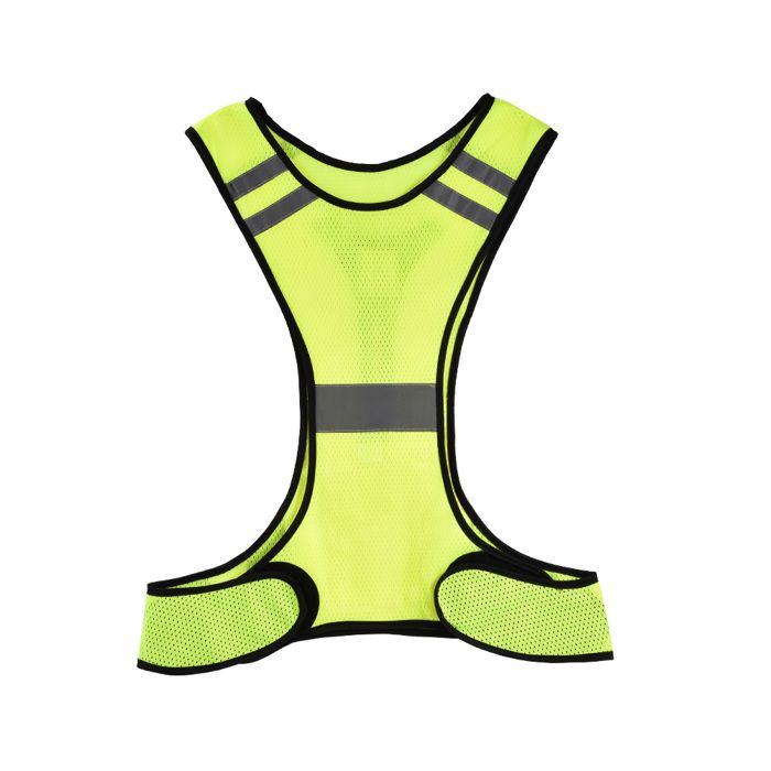 Gilet réfléchissant à LED jaune fluorescent pour la course de nuit et la sécurité en extérieur