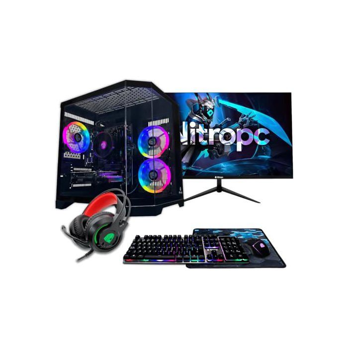 Nitropc PC Gamer complet Avancé - AMD Ryzen 7 5700X, RTX 5060 8Go, RAM 32Go, M.2 1TB, Windows 11 Pro Noir - vue 4