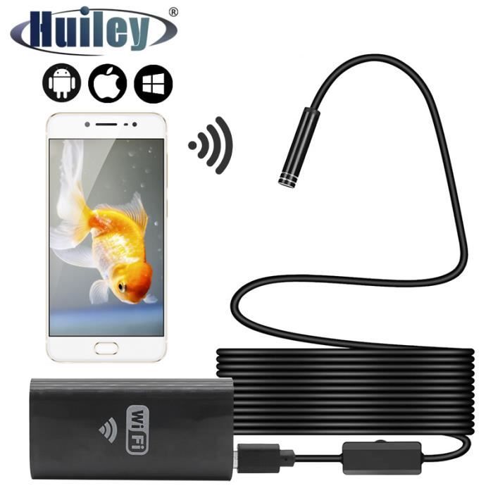 10m Caméra endoscopique WIFI, Mini câble rigide étanche, Endoscope