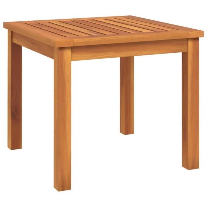Table basse - AKOZON - 40x40x36 cm - Bois dacacia massif - Finition huilée - Style contemporain