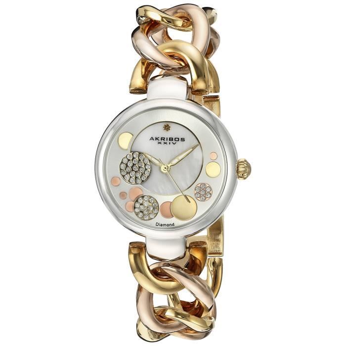 Akribos Xxiv ak678tri montre mouvement quartz avec tri couleur