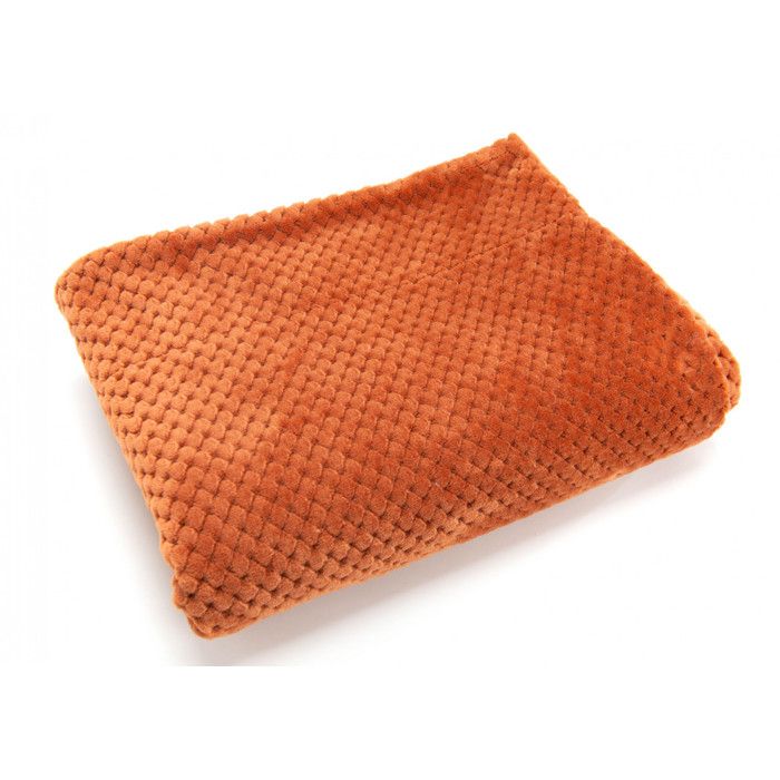 Plaid Damier Terracotta 130x170 cm - Amadeus