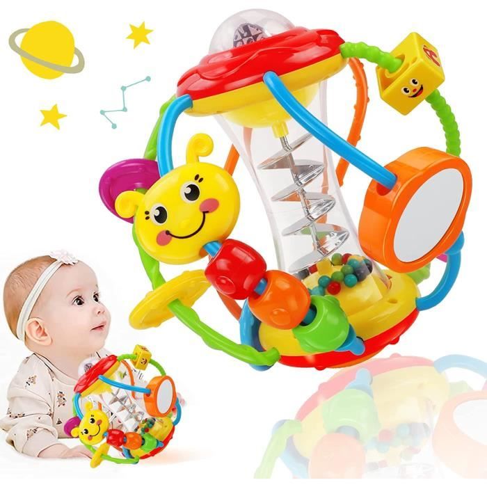 Hochet Bebe Balle d'Activité avec Agite, Attrape et Fait Tourner Jouet Bébé, Jouets d'Éveil Bébé 3-6 Mois Cadeau pour Filles Garçon - Cdiscount  Puériculture & Eveil bébé