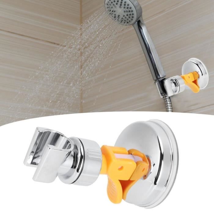 Support de douche à ventouse en Inox Sans Percage Mural Support Pommeau Douchette réglable pour salle de bain Ventouse Support Douchette 4 Angle régl | Leroy Merlin