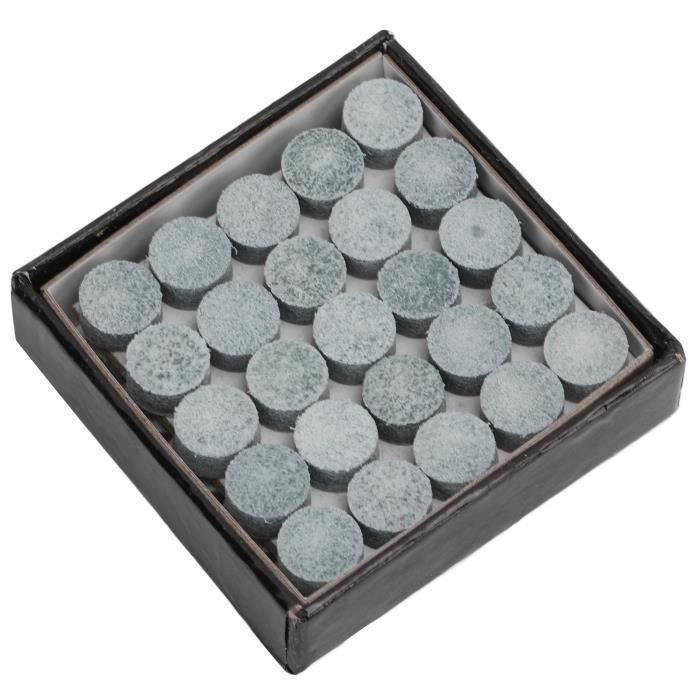 Lot de 50 embouts de queue de billard en cuir de rechange avec boîte