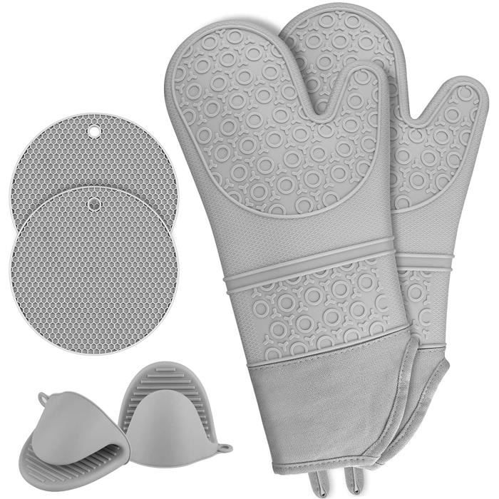 Gants de Four,Professionnel Gants de Four Silicone,2 Mini Gant