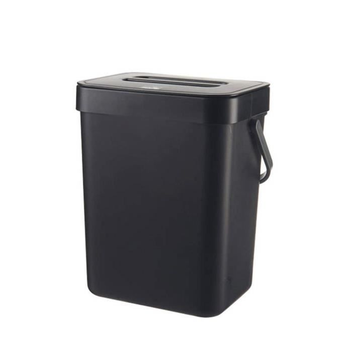 Lovewind Poubelle Cuisine 45L Pliable – Noire Avec Couvercle Presse-Pieds, Gain De Place Idéal
