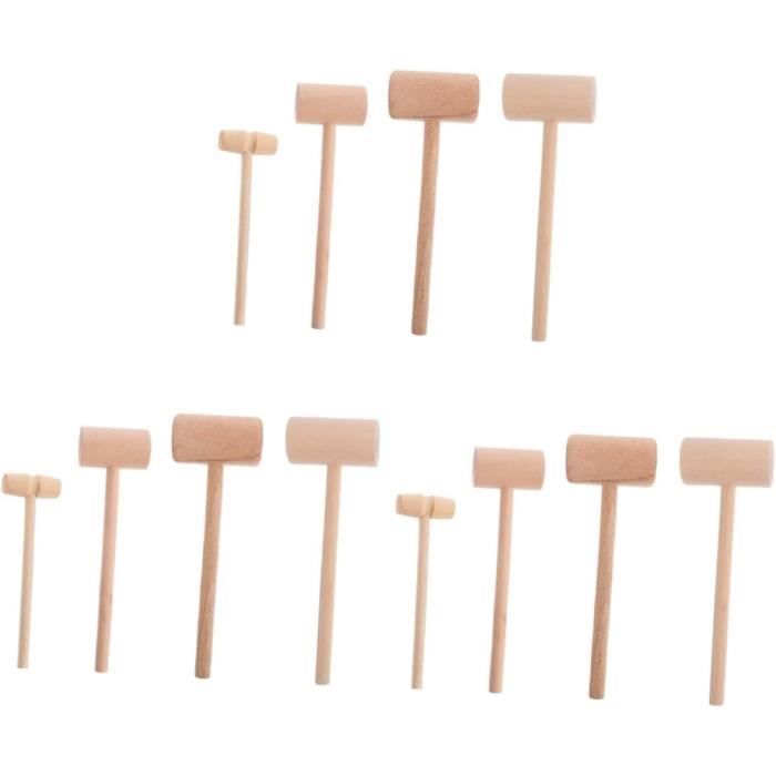LISHINE Lot De 4 Petits Marteaux Arrachés De 227 G Avec Mini Poignée, Marteau à Clou, Petit Marteau Pour Le Travail Domestique Et Le Camping En Plein
