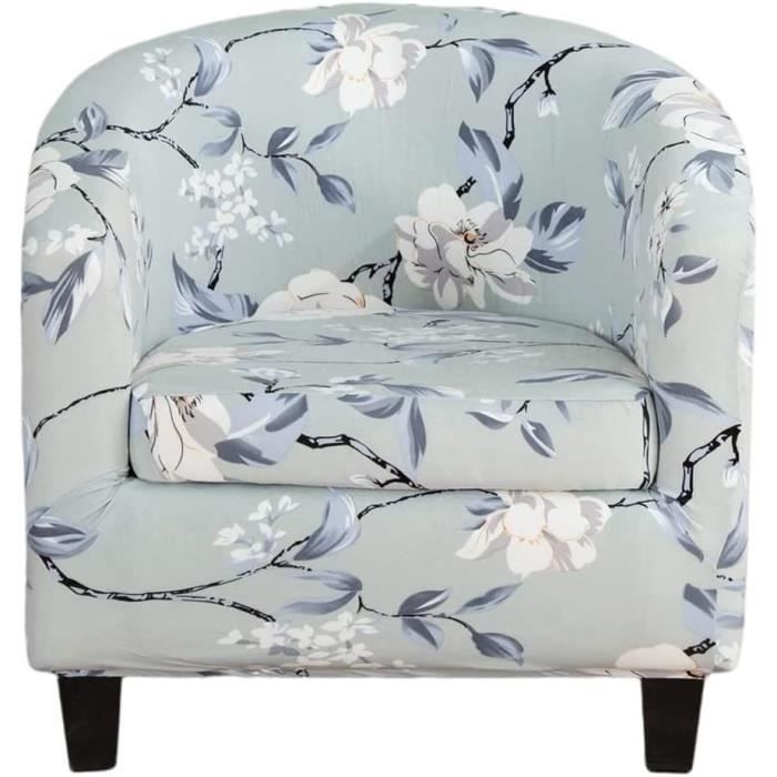 Housse de Fauteuil Cabriolet Extensible,Facile à Installer et à Laver, Housse de Chaise avec Accoudoirs Couverture de Fauteuil pour Comptoir Bar Salon Salle de Réunion-bleu foncé