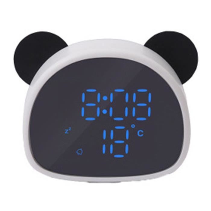 Réveil Numérique Horloge D'affichage Miroir Cartoon Panda Alarm Clock