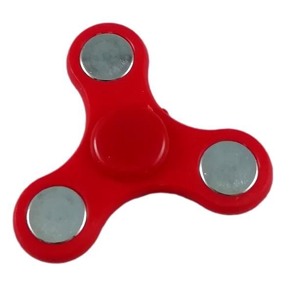 Hand Spinners Couleurs Fidget Spinner Anti-Stress Toupie Jouet (ROUGE)