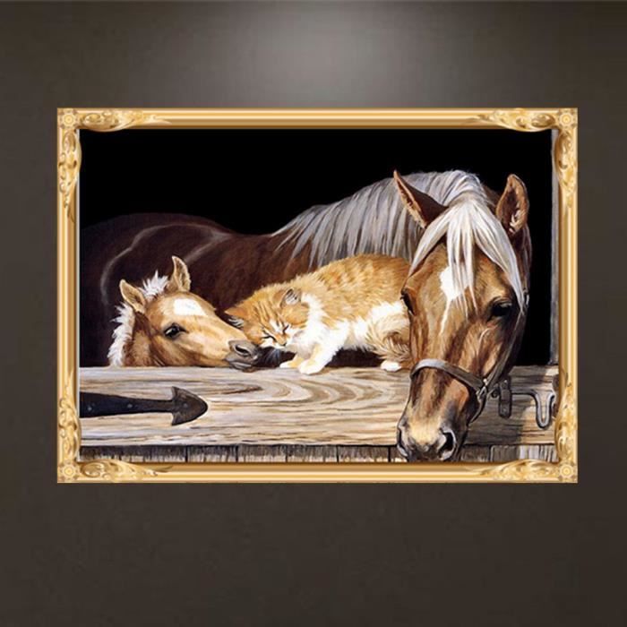 Iportan Decoration Murale 5d Cheval Bricolage Diamant Peinture Croix Broderie Artisanat Point Interieure Art Marron Love1804 Achat Vente Objet Decoration Murale Cdiscount