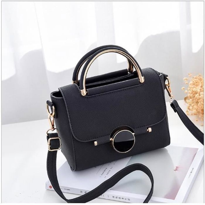 sac a main femme cuir de luxe mode Petit Sac bandouliere noir-BBDG-b101