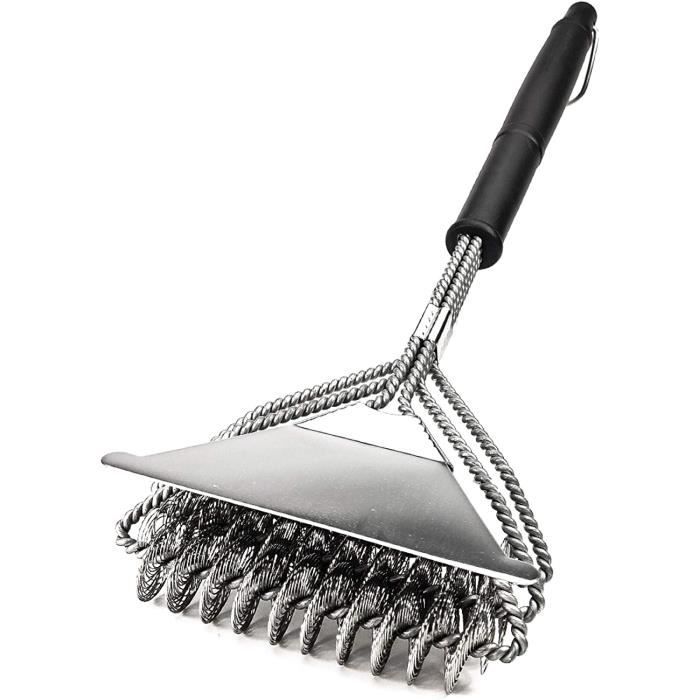Brosse Nettoyage En Acier Inoxydable Pour Poêles, Grills, Plaques - Nettoyeur Grille Métallique Cuisine - 7
