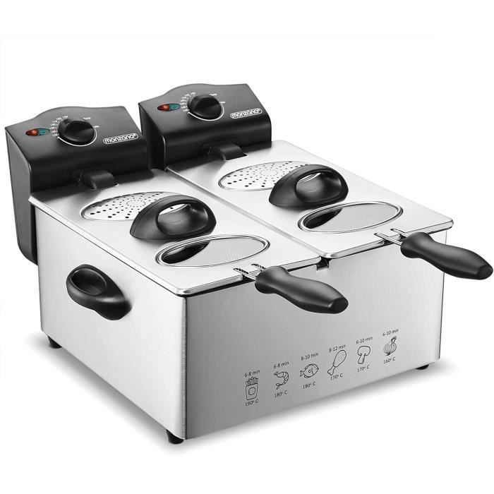 Friteuse électrique Double Cuve à Système Filtrage 22 Kw, MIRROR