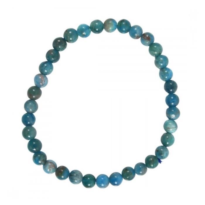 Bracelet Apatite naturelle boules 4mm Bleu