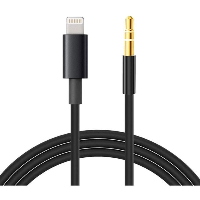 Câbles Audio Câble Auxiliaire pour iPhone Mâle Cable Jack 3.5mm Aux