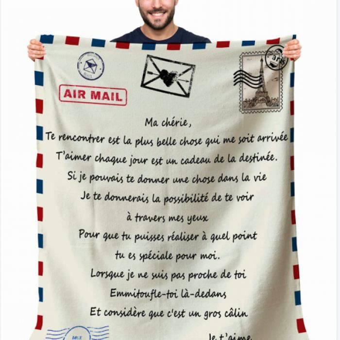 Plaid personnalisé Doux pour Offrir à sa chérie Femme compagne Idée