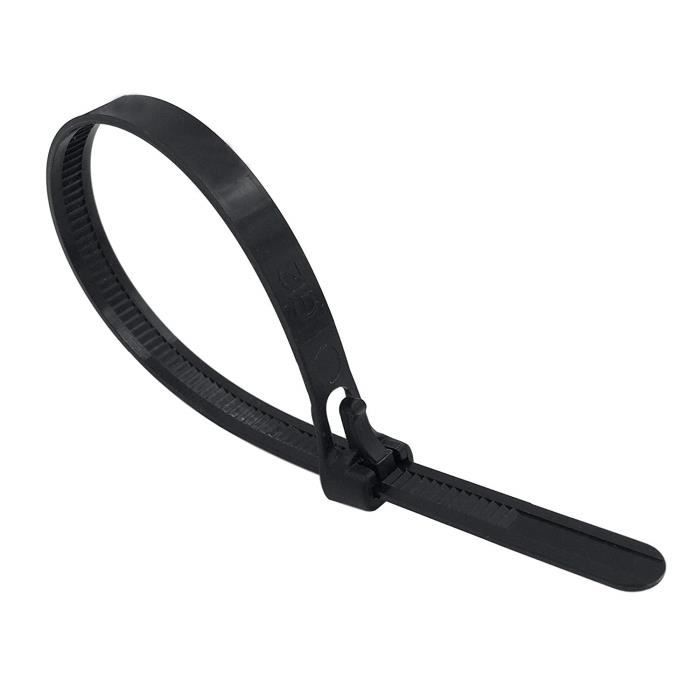 Noir Lot de 100 Pi/èces Serre C/âbles Rilsan Nylon Colliers Serre-Cable 300mm Attache C/âble intervisio Collier de Serrage 300 mm x 7,6 mm