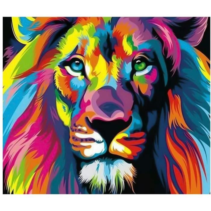 20 Pouces Chat color/é 16 BOSHUN Cader en Bois Peinture par Numero Kits avec Brosses et peintures acryliques pour Adultes Enfants Seniors D/ébutant
