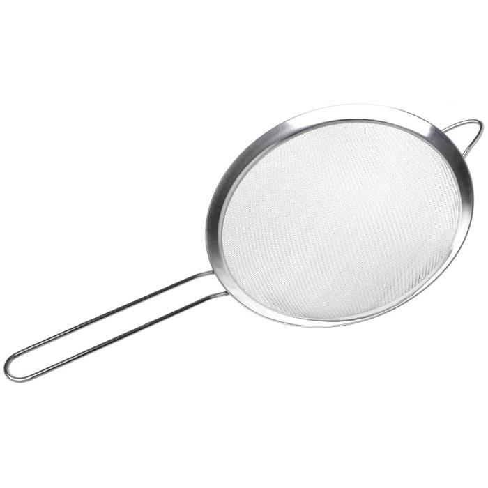 Passoire Cuisine CODIRATO Acier Inoxydable - Tamis Fin Diamètre 8cm - Filtration Huile, Farine, Café - Multifonction