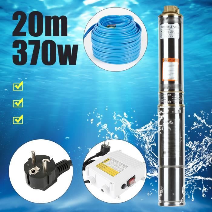 Pompe De Puits Profond 12V 180W – Acier Inoxydable, 30m De Hauteur, 1.2m³/h, Idéale Jardin Et Agriculture