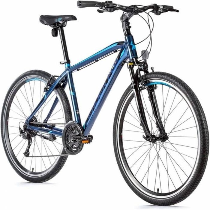 Vélo VTC 28 Leader Fox Toscana 2021 Homme Bleu 9V Shimano Cadre 20 Pouces