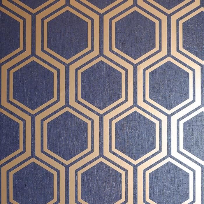 Luxe Hexagone Métallique Or Argent Rétro Texturé Qualité Papier Peint Revêtement Mural Luxe Hexagone Métallique Or Argent Rétro Texturé Qualité Papier Peint Revêtement Mural